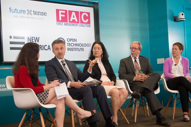 Lisa Guernsey, Aleksander Dardeli, An-Me Chung, Alan Page, and Patricia Hunt discuss media literacy.